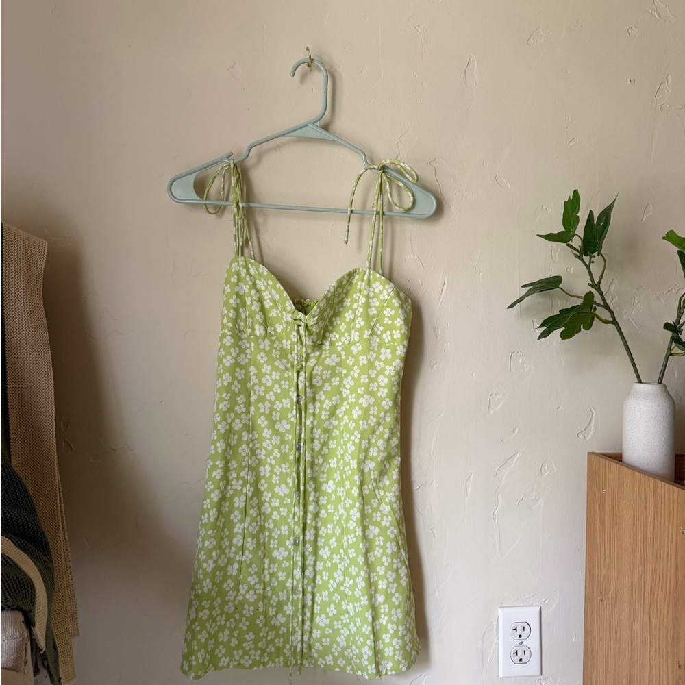Princess Polly Lime Floral Dress